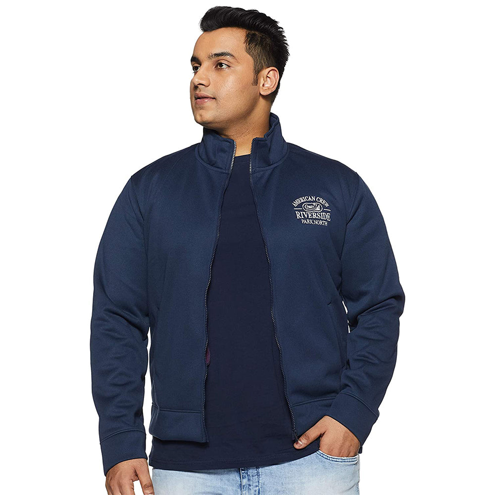 Buy Men s Plus Size Men s Zipper Jacket Navy Blue online American Crew American Crew Store