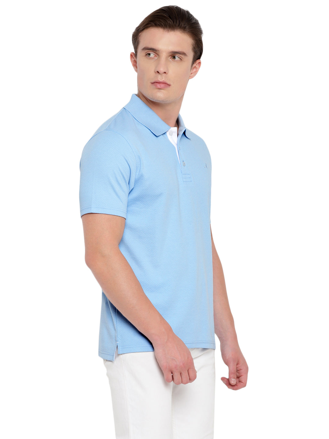 Men's HexaFresh Polo Collar T-Shirt - Breathable Cotton Poly Blend