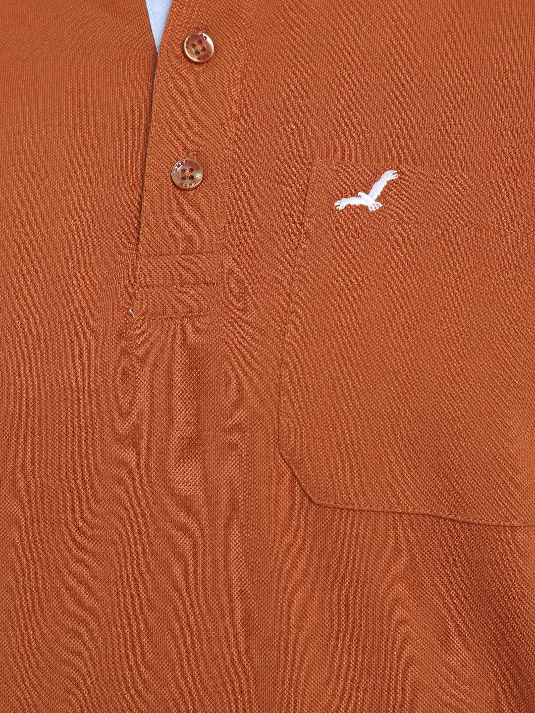 Polo Collar T-Shirt for Men with Pocket - Caramel Café