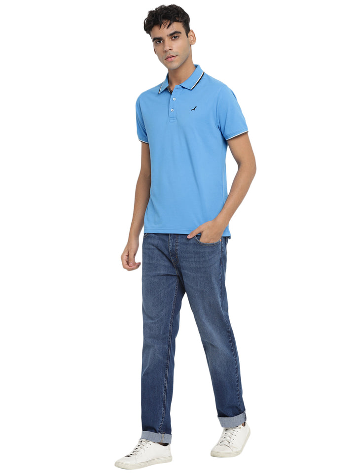 Men's Polo T-Shirt - Serene Blue