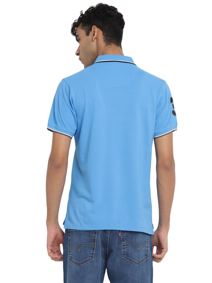 Men's Polo T-Shirt - Serene Blue