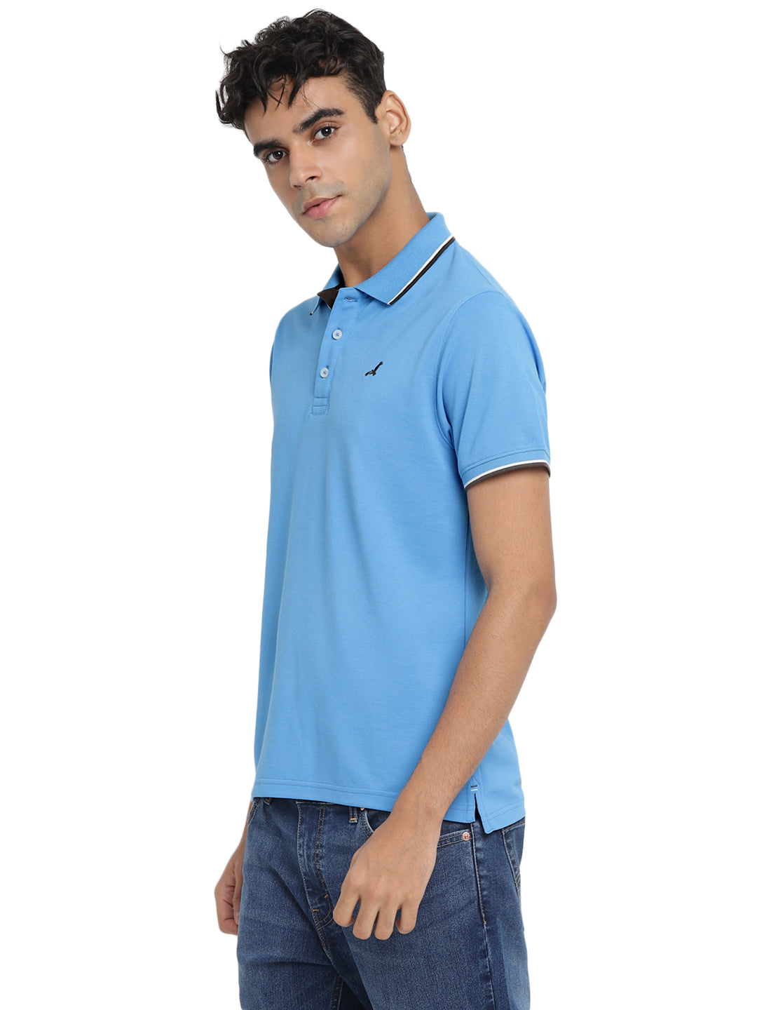 Men's Polo T-Shirt - Serene Blue