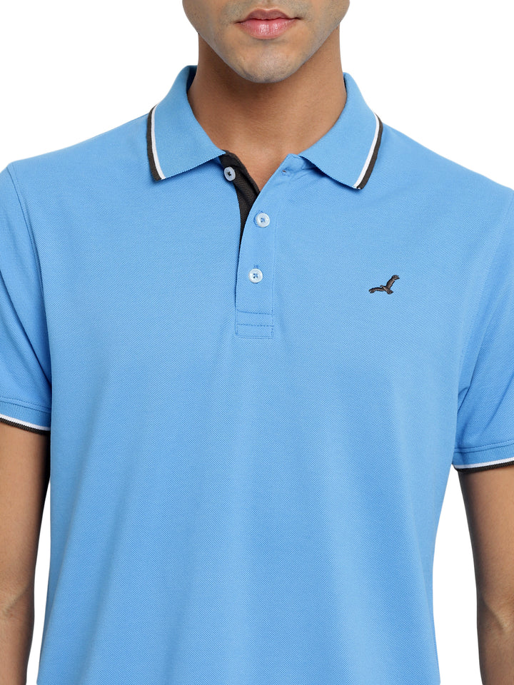 Men's Polo T-Shirt - Serene Blue