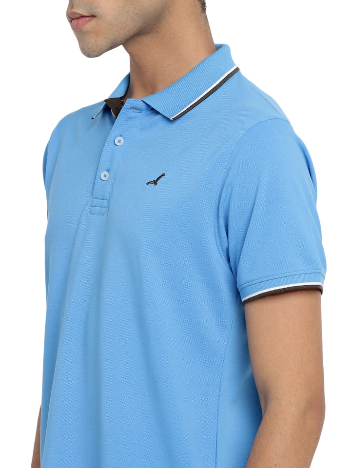 Men's Polo T-Shirt - Serene Blue