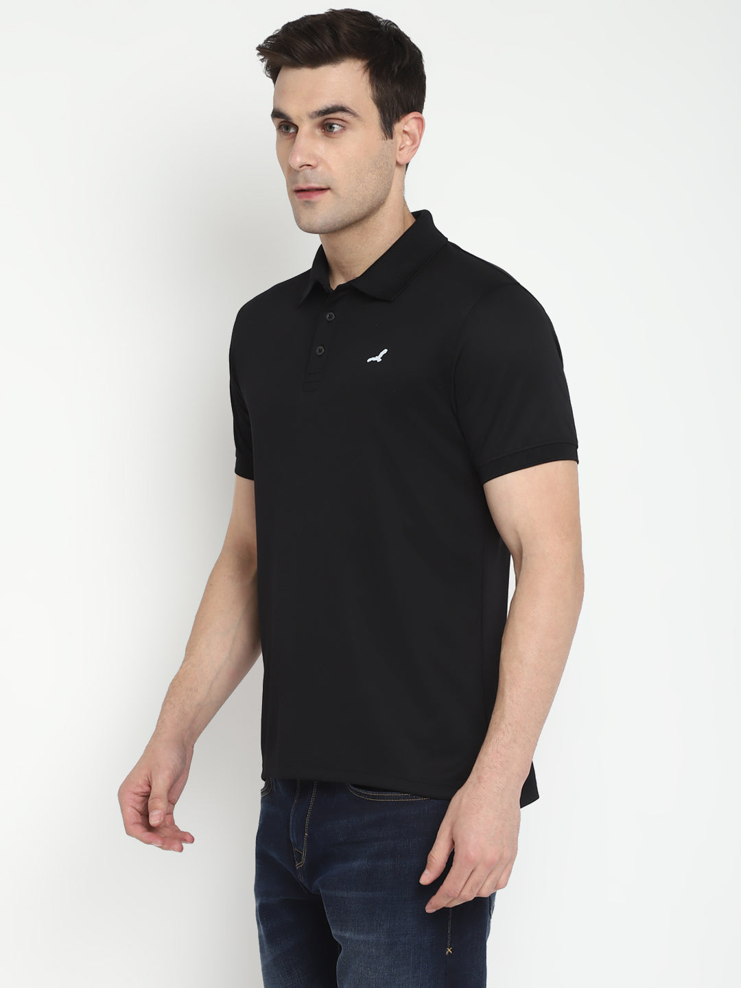 Polo Collar T-Shirt for Men - Black