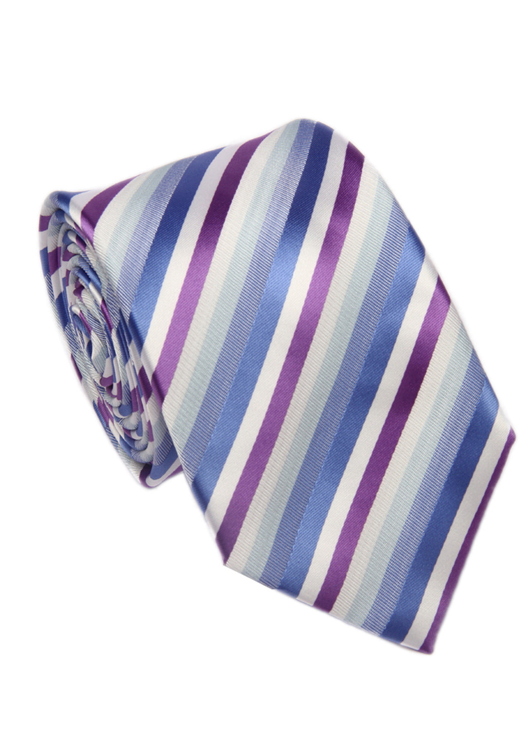 Men's Striped Formal Necktie - Blue & White