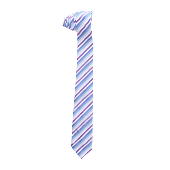 Men's Striped Formal Necktie - Blue & White