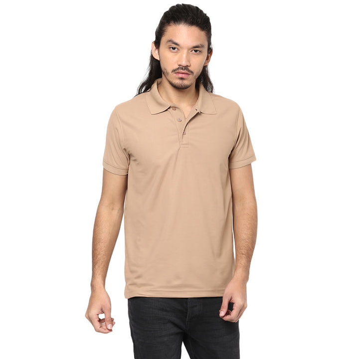 Men's Polo Collar T-Shirt - Coffee