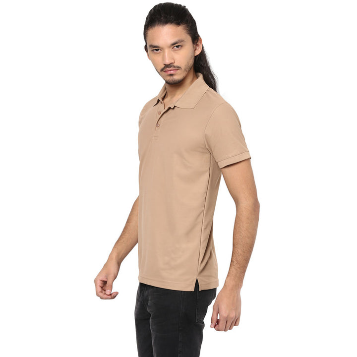 Men's Polo Collar T-Shirt - Coffee