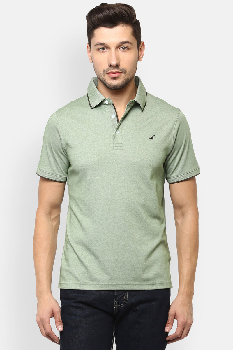 Men's Polo Collar T-Shirt - Pistachio