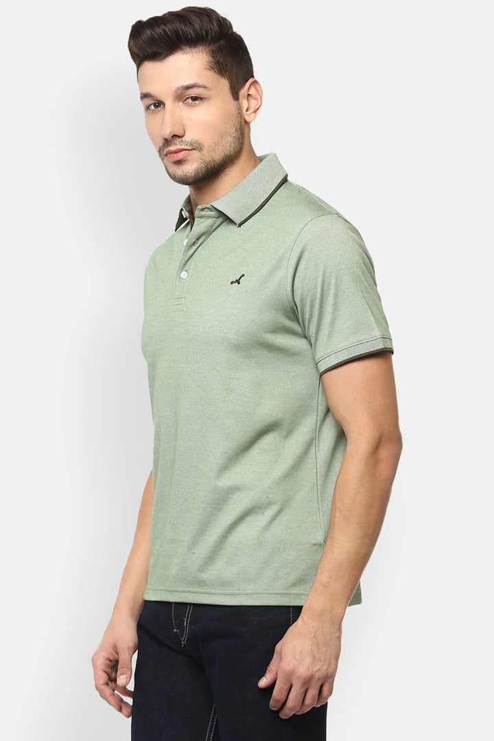 Men's Polo Collar T-Shirt - Pistachio