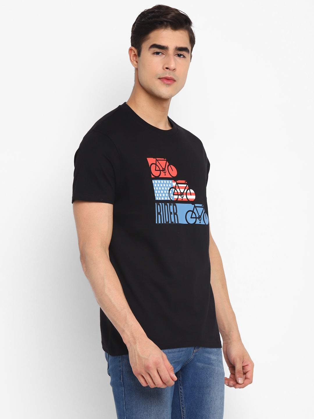 straight t-shirt man black in cotton - COURRÈGES - d — 2